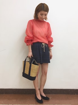 「RBS（アールビーエス）のアイテム」を使った、Ｍayuko   Kuniyoshiさん（レディース・153cm）の春コーディネート