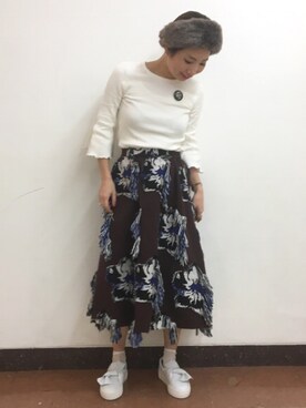 「アイテム（ヘアバンド）」を使った、Ｍayuko   Kuniyoshiさん（レディース・153cm）の秋コーディネート