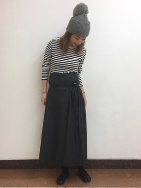 「RBS」｜「アイテム（帽子）」を使った、Ｍayuko   Kuniyoshiさん（レディース・153cm）の冬コーディネート