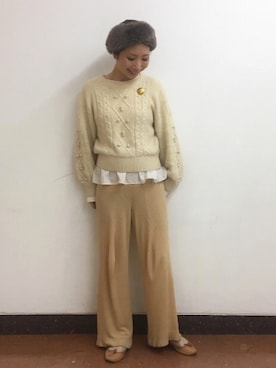 「アイテム（ヘアバンド）」を使った、Ｍayuko   Kuniyoshiさん（レディース・153cm）の冬コーディネート