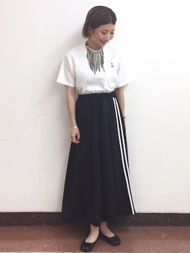 「アイテム（バングル/リストバンド）」を使った、Ｍayuko   Kuniyoshiさん（レディース・153cm）の春コーディネート