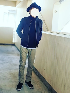 「アイテム（ブルゾン）」を使った、Ryouichiさん（メンズ・173cm・30代）の冬コーディネート