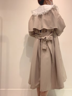 「one after another NICE CLAUP（ワンアフターアナザーナイスクラップ）のアイテム（トレンチコート）」を使った、EGAさん（レディース・159cm）の冬コーディネート