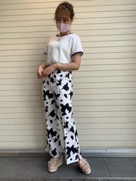 「one after another NICE CLAUP（ワンアフターアナザーナイスクラップ）のアイテム（アクセサリー）」を使った、EGAさん（レディース・159cm）の春コーディネート