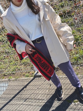 「Kastane」｜「アイテム（カバーオール）」を使った、_amitié_さん（レディース・158cm）の春コーディネート