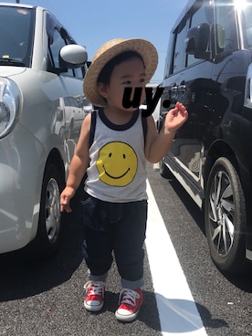 「ニコちゃん」｜「アイテム（その他）」を使った、_kkky__さん（キッズ・90cm）の夏コーディネート