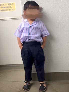 「ピンクシャツ」｜「アイテム（その他）」を使った、_kkky__さん（キッズ・100cm）の春コーディネート