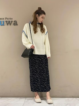 「Petit fleur（プチフルール）のアイテム」を使った、sumiさん（レディース・161cm）の冬コーディネート