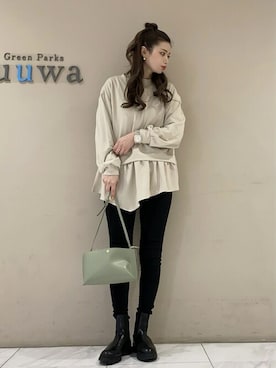 「Legato Largo（レガートラルゴ）のアイテム」を使った、sumiさん（レディース・161cm）の冬コーディネート