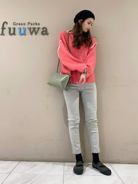 「Petit fleur（プチフルール）のアイテム」を使った、sumiさん（レディース・161cm）の冬コーディネート