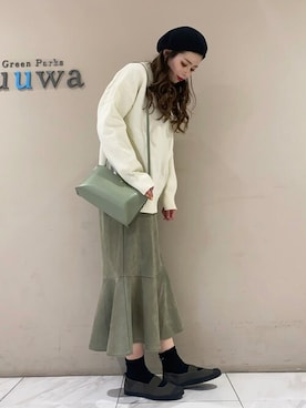 「Petit fleur（プチフルール）のアイテム」を使った、sumiさん（レディース・161cm）の冬コーディネート