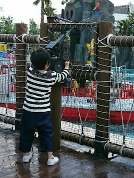 「NEEDLE WORK SOON（ニードルワークスーン）のアイテム」を使った、sooo-chiさん（キッズ・110cm）の春コーディネート