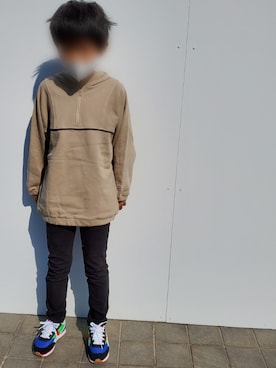 「RADCHAP（ラッドチャップ）のアイテム（スウェット）」を使った、sooo-chiさん（キッズ・135cm）の冬コーディネート