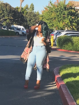 「STYLE」｜「アイテム（カバーオール）」を使った、fashdivaさん（レディース・157cm）の夏コーディネート