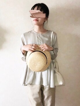「CLASKA Gallery & Shop "DO"（クラスカ ギャラリー＆ショップ　ドー）のアイテム（帽子）」を使った、fumiさん（レディース・160cm）の春コーディネート