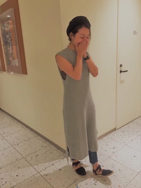 「アイテム（ハンチング/ベレー帽）」を使った、14+ 三宮店（神戸国際会館）スタッフさん（レディース・160cm・20代）の夏コーディネート