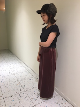 「14+（イチヨンプラス）のアイテム」を使った、14+ 三宮店（神戸国際会館）スタッフさん（レディース・160cm）の秋コーディネート