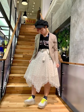 「backlash」｜「アイテム（帽子）」を使った、じゅんさん（レディース・158cm）の冬コーディネート