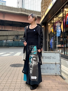 「KMRii」｜「アイテム（ステンカラーコート）」を使った、じゅんさん（レディース・158cm）の冬コーディネート
