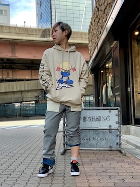 「PASCAL MARIE DESMARAIS（パスカルマリエデマレ）のアイテム（パンツ）」を使った、じゅんさん（レディース・158cm）の春コーディネート