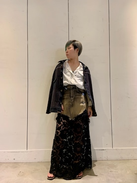 「PASCAL MARIE DESMARAIS（パスカルマリエデマレ）のアイテム（デニムジャケット）」を使った、じゅんさん（レディース・158cm）の春コーディネート