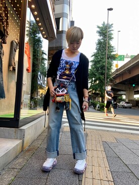「KMRii（ケムリ）のアイテム（ジャケット/アウター）」を使った、じゅんさん（レディース・158cm）の夏コーディネート