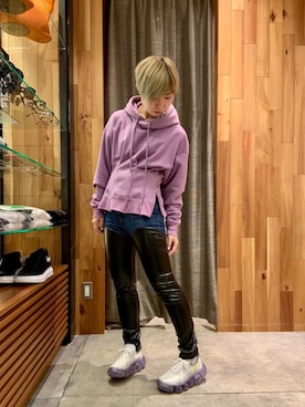 「JOHN LAWRENCE SULLIVAN」｜「アイテム（スウェット）」を使った、じゅんさん（レディース・158cm）の夏コーディネート