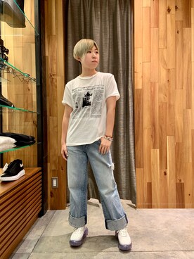 「PASCAL MARIE DESMARAIS（パスカルマリエデマレ）のアイテム（トップス）」を使った、じゅんさん（レディース・158cm）の夏コーディネート