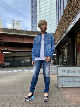 「DSQUARED2（ディースクエアード）のアイテム（ジャケット/アウター）」を使った、じゅんさん（レディース・158cm）の夏コーディネート