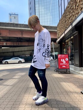 「PASCAL MARIE DESMARAIS（パスカルマリエデマレ）のアイテム（トップス）」を使った、じゅんさん（レディース・158cm）の夏コーディネート