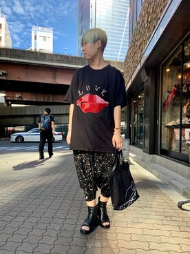 「KMRii（ケムリ）のアイテム（ブーツ）」を使った、じゅんさん（レディース・158cm）の夏コーディネート
