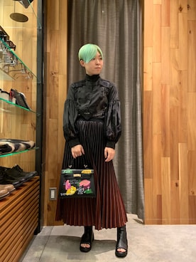 「KMRii（ケムリ）のアイテム（ブーツ）」を使った、じゅんさん（レディース・158cm）の秋コーディネート