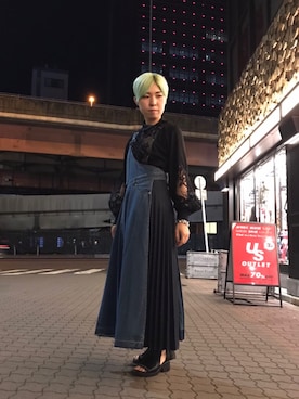 「KMRii」｜「アイテム（オールインワン・サロペット）」を使った、じゅんさん（レディース・158cm）の秋コーディネート