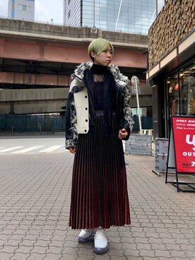 「AULA」｜「アイテム（ジャケット/アウター）」を使った、じゅんさん（レディース・158cm）の秋コーディネート