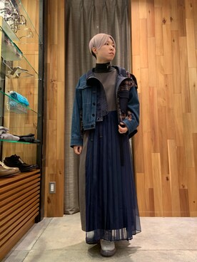 「AULA」｜「アイテム（ジャケット/アウター）」を使った、じゅんさん（レディース・158cm）の秋コーディネート