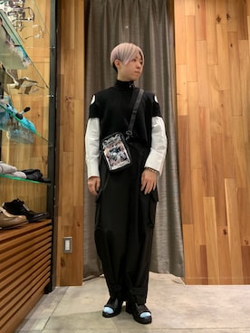 「KMRii（ケムリ）のアイテム（ブーツ）」を使った、じゅんさん（レディース・158cm）の秋コーディネート