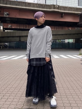 「スエット」｜「アイテム（ワンピース/ドレス）」を使った、じゅんさん（レディース・158cm）の秋コーディネート