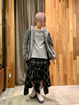 「KMRii」｜「アイテム（ブルゾン）」を使った、じゅんさん（レディース・158cm）の秋コーディネート