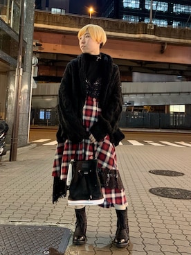 「ADDICT NOIR（アディクトノアー）のアイテム（ジャケット/アウター）」を使った、じゅんさん（レディース・158cm）の冬コーディネート