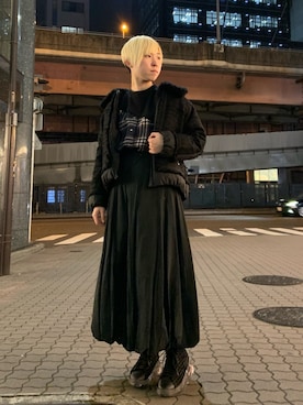 「AULA」｜「アイテム（ジャケット/アウター）」を使った、じゅんさん（レディース・158cm）の冬コーディネート