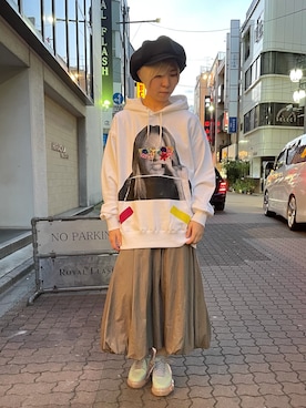 「backlash」｜「アイテム（帽子）」を使った、じゅんさん（レディース・158cm）の冬コーディネート