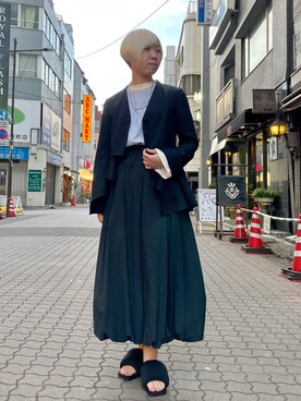 「ADDICT NOIR（アディクトノアー）のアイテム（ジャケット/アウター）」を使った、じゅんさん（レディース・158cm）の冬コーディネート