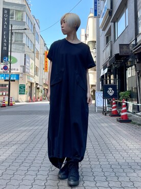 「Y-3（ワイスリー）のアイテム（ワンピース/ドレス）」を使った、じゅんさん（レディース・158cm）の春コーディネート