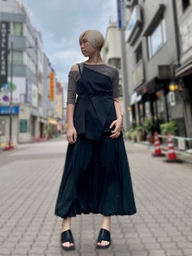 「ADDICT NOIR（アディクトノアー）のアイテム」を使った、じゅんさん（レディース・158cm）の春コーディネート
