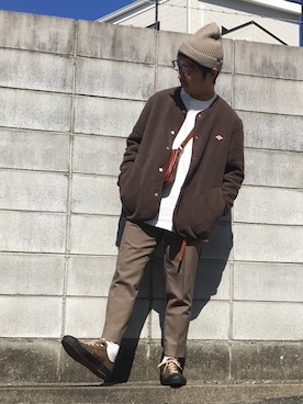 「チェック柄に恋してる」｜「アイテム（ノーカラージャケット）」を使った、Dai.Tさん（メンズ・160cm）の秋コーディネート