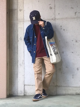 「URBAN RESEARCH（アーバンリサーチ）のアイテム（カバーオール）」を使った、Dai.Tさん（メンズ・160cm）の秋コーディネート