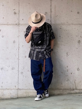 「ADPOSION（アドポーション）のアイテム（アナログ腕時計）」を使った、Dai.Tさん（メンズ・160cm）の夏コーディネート