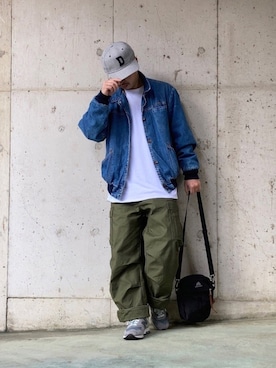 「Wrangler（ラングラー）のアイテム（その他アウター）」を使った、Dai.Tさん（メンズ・160cm）の春コーディネート
