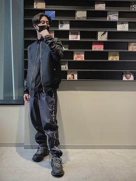 「Rick Owens（リックオウエンス）のアイテム（ブルゾン）」を使った、smile_boyさん（メンズ・175cm）の冬コーディネート
