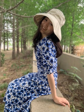 「SCALA（スカラ）のアイテム（帽子）」を使った、我的小乖小野さん（レディース・160cm）の夏コーディネート